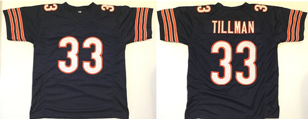 Men's Navy Chicago Bears #33 Charles Tillman Stitched Football Jersey